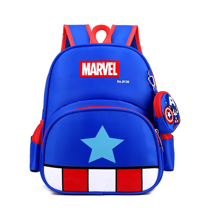 Disney Marvel Captain America Student Schul 3-12 Jahre Alt Student Aisha Mädchen kinder Rucksack Netter Junge Rucksack