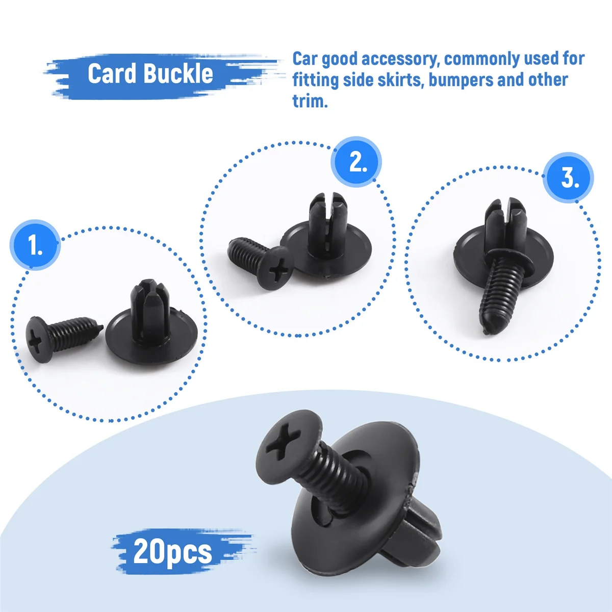 20 Stuks 8Mm Gat Duw In Uitbreiding Schroef Panel Clips Plastic Klinknagel