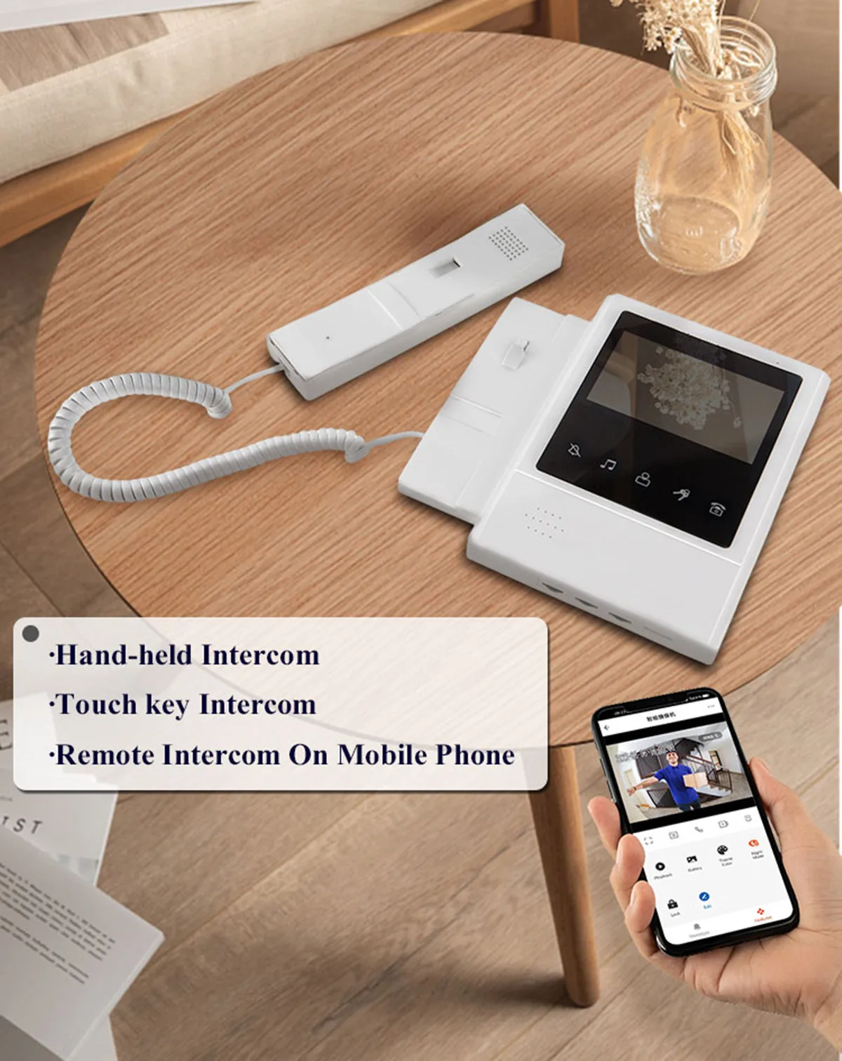 Video intercom wifi wireless tuya smart door phone for home apartment Video doorbell w/ HD camera waterproof SD Card recording