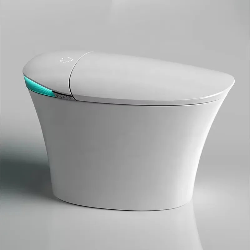 Modern Automatic Induction Flushing Toilet Intelligent Remote Control Operation Smart Bathroom Fixture Latest Design 2026