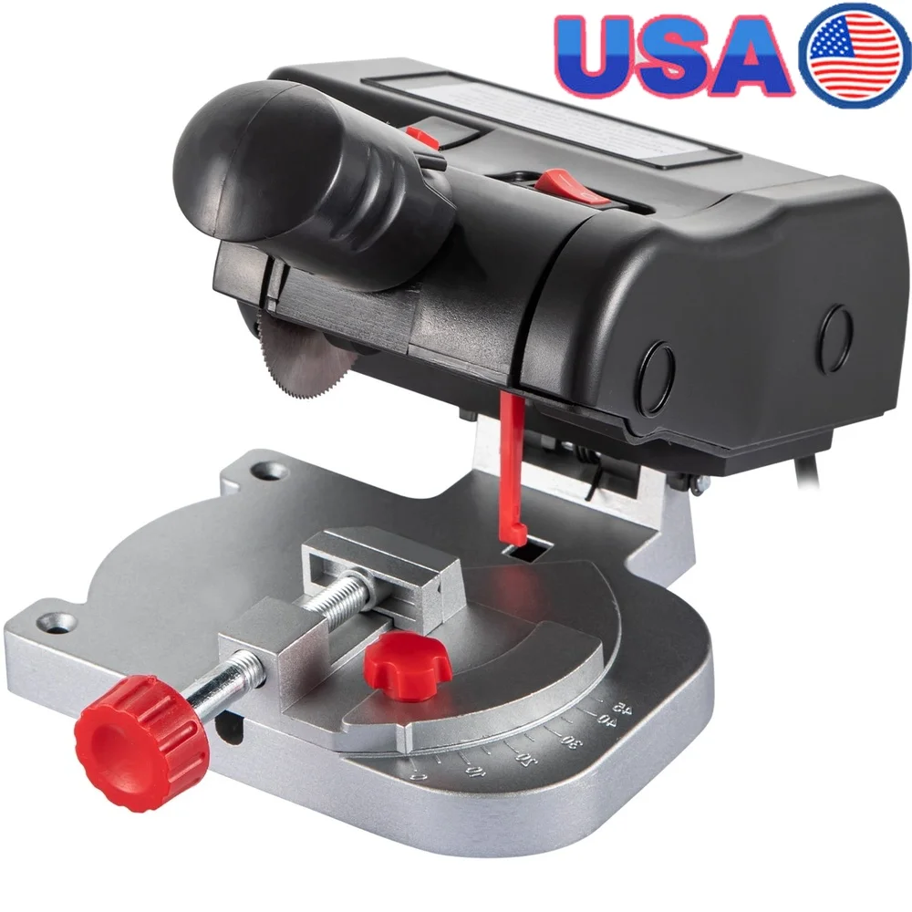 

Мини-подрібная пила, 90 Вт, 7800 об/мин, двойные лезвия, регулируемые 0-45 ° Угловой компактный дизайн, дерево, алюминий, медь, проекты DIY