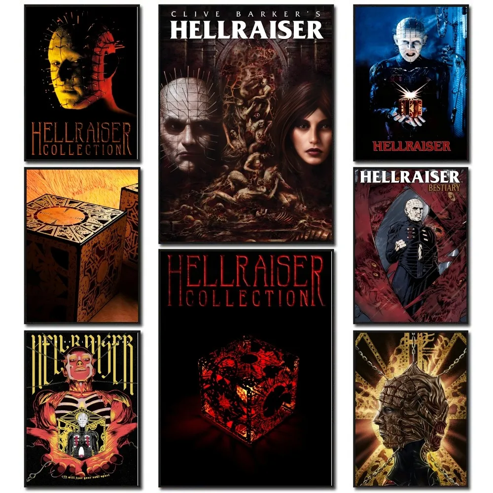 2022 H-Hellraiser Movie Poster Paper Print Home Living Room Bedroom Entrance Bar Restaurant Cafe Art Painting Decoration