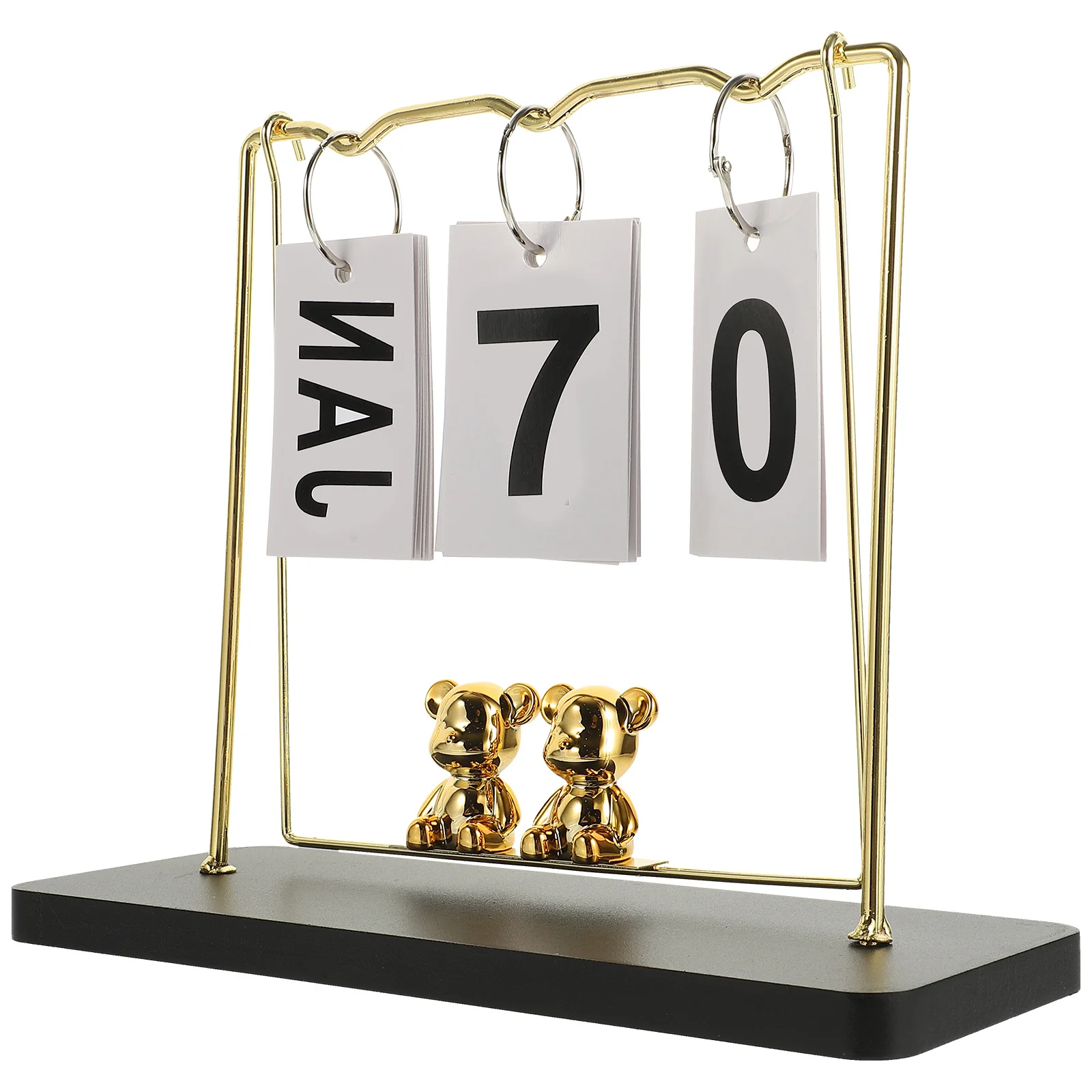 Wooden Desktop Calendar Reusable Perpetual Flip Table Calendar For Office Home School Decor Standing Desk Organizer Rustic