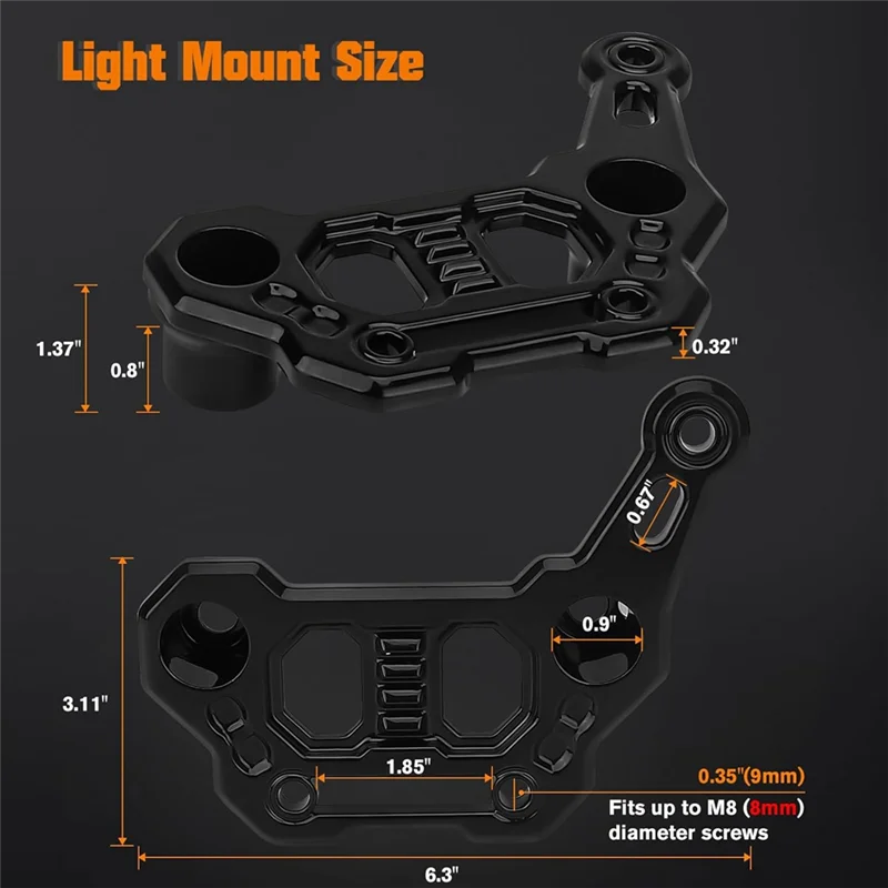 Dual Light Bar Mount Bracket For Jeep Wrangler JL Gladiator JT 2018-2025 Fog Light Brackets - Image 6
