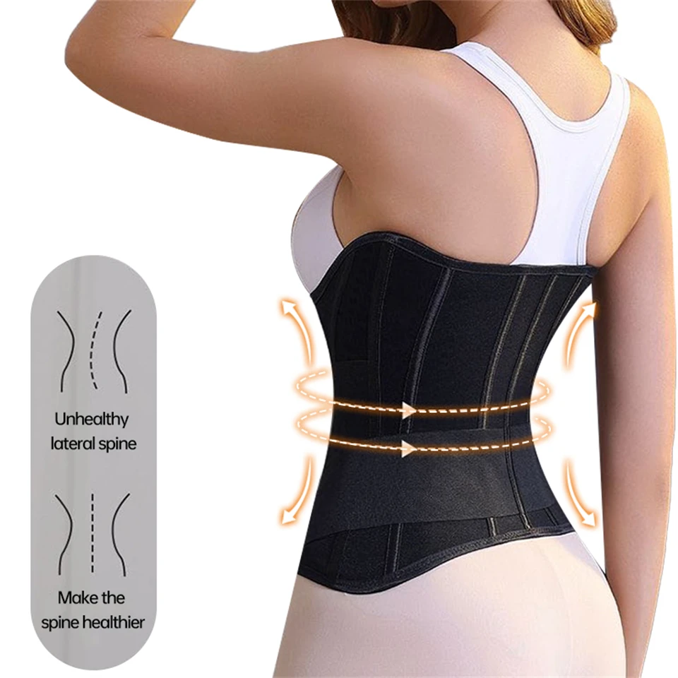 Becirzet Hochelastischer Taillentrainer für Frauen, Körperformer, Bauchkontraktion, Front-U-Bruststütze, Reduktionsgürtel – Detail 4