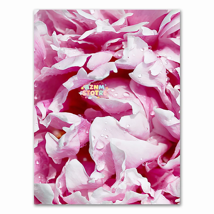 Canvas Painting Elegant Peony Flower Phrase Poster And Print Wall Art Picture For Living Room Home Decoration Nordic Decor