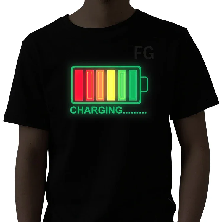 

hot selling Factory supply el led flashing Programmable led t shirt