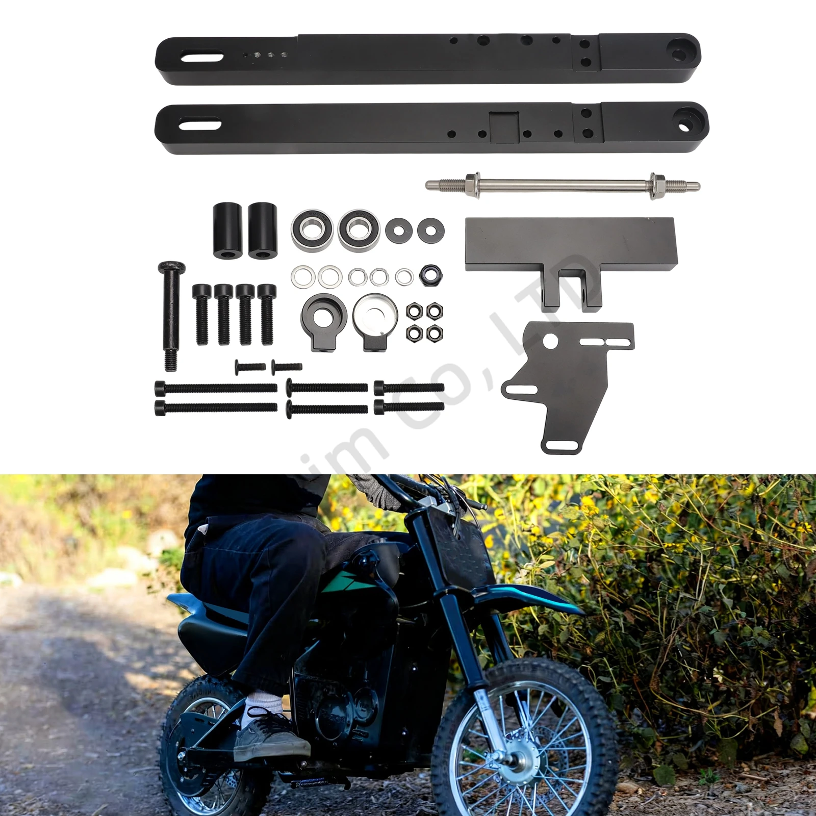 

For Razor MX650 SX500 CNC Swing Arm 4" Extended Upgrade Kit Aluminum
