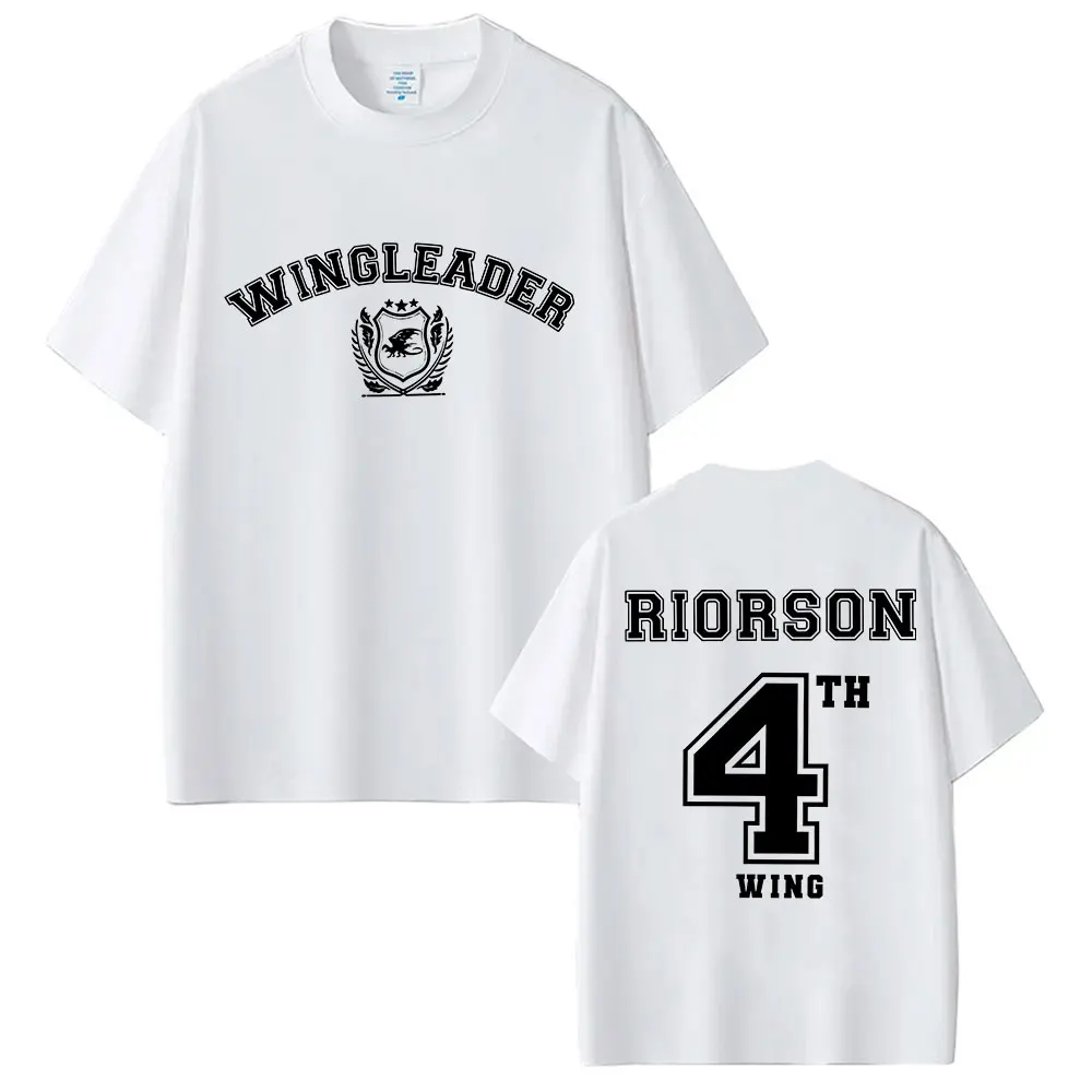 Wing Leader Xaden Riorson Print T Shirt Basgiath War College Fourth Wing Fans Gift T-Shirts Men Women 100% Cotton Oversized Tees