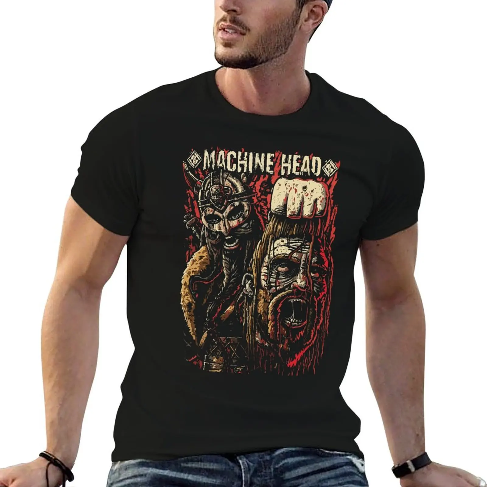 Machine Head Metal Band T-Shirt Moisture Control Sports Tee