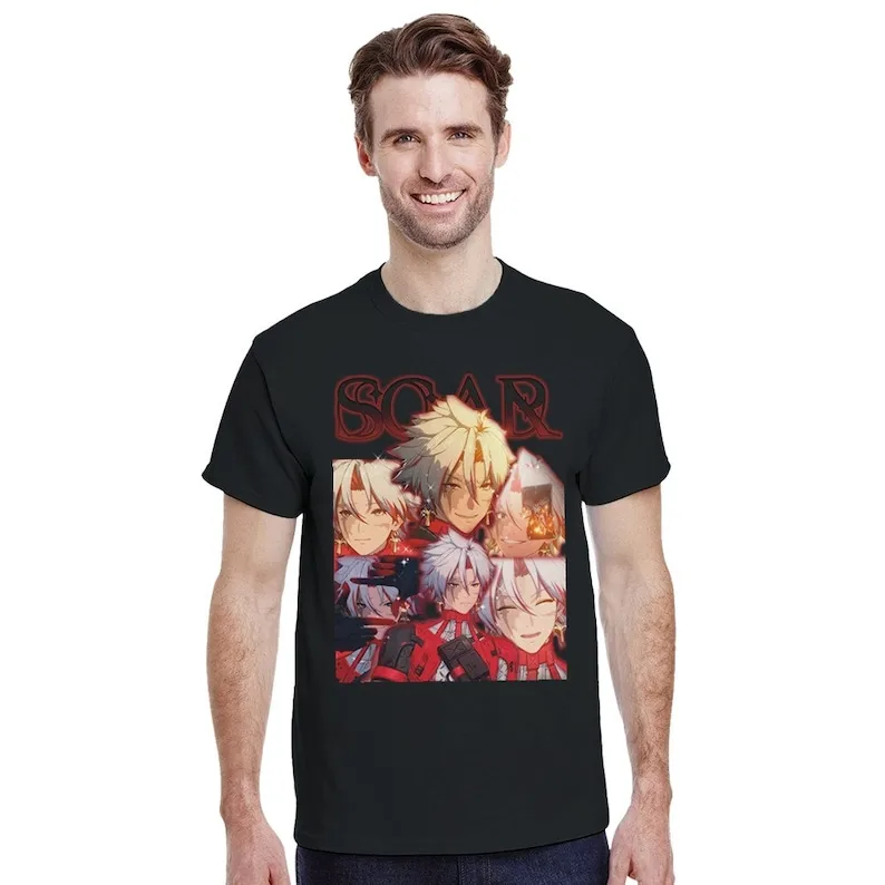 Anime Wuthering Waves Scar T-Shirt - Unisex Ultra Cotton Tee Gamer Gift Graphic T-Shirt Casual Gamer Wear