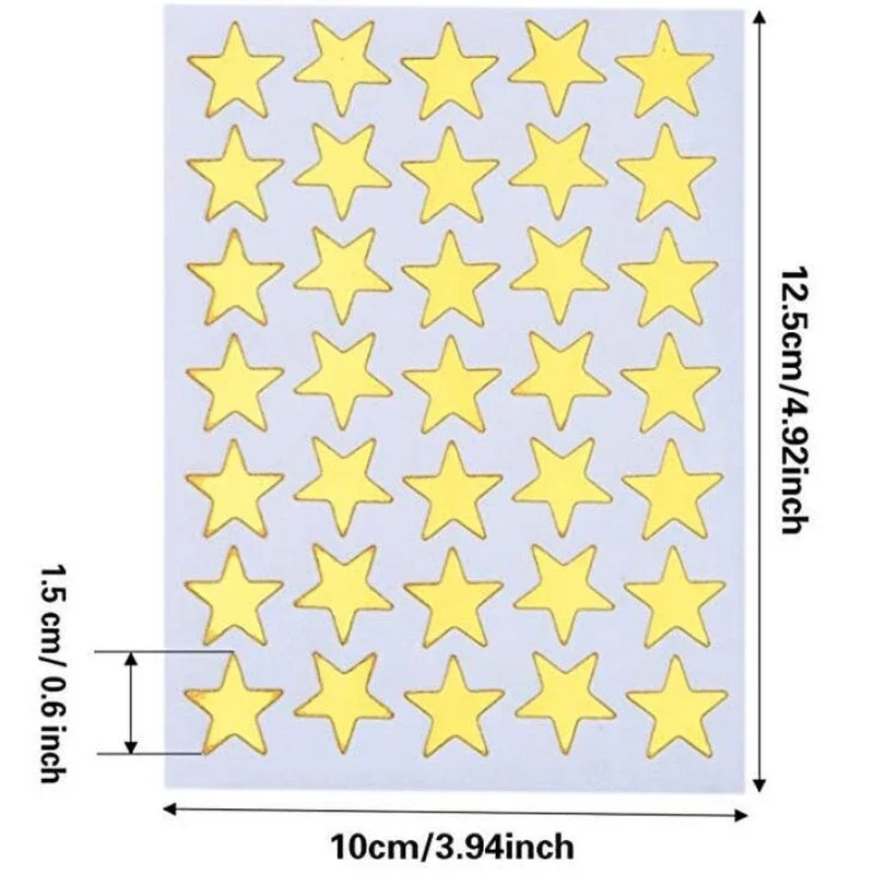 10 Sheets Stickers five point Star Colorful Children DIY Accessories Sticker Diary Decoration Growth Handbook Kids Rewards