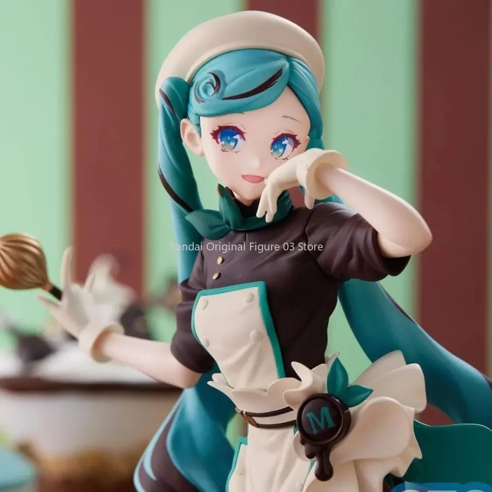 Original SEGA Vocaloid อะนิเมะตัวเลข Hatsune Miku Dark ช็อกโกแลต Pastry Chef สะสมตุ๊กตาของเล่นของขวัญเด็กหญิง