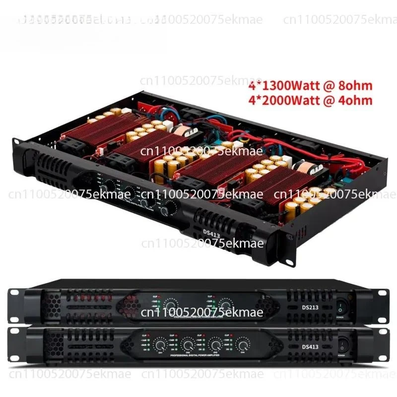 Pro Audio DS413 4 * 2000W * 4Ω Class D 1U Power Amplifier 4 Channel Power Amplifi****** Club Party Sound System