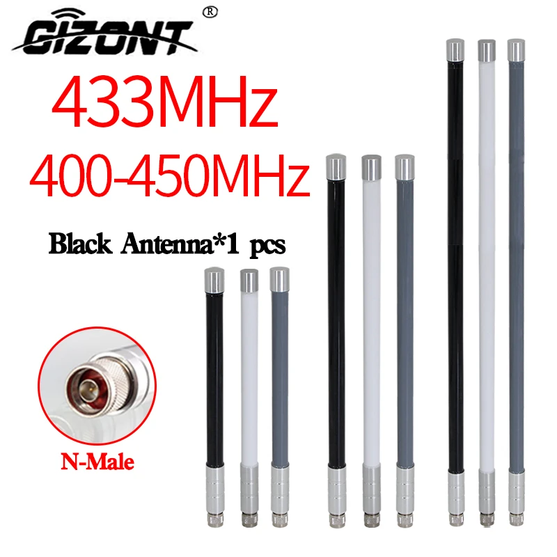 LoRa 433MHz Antenna 400-450MHz Omni Fiberglass Antenna With N Male For Meshtastic LoRaWAN Module Gateway Meter Reading Antenna