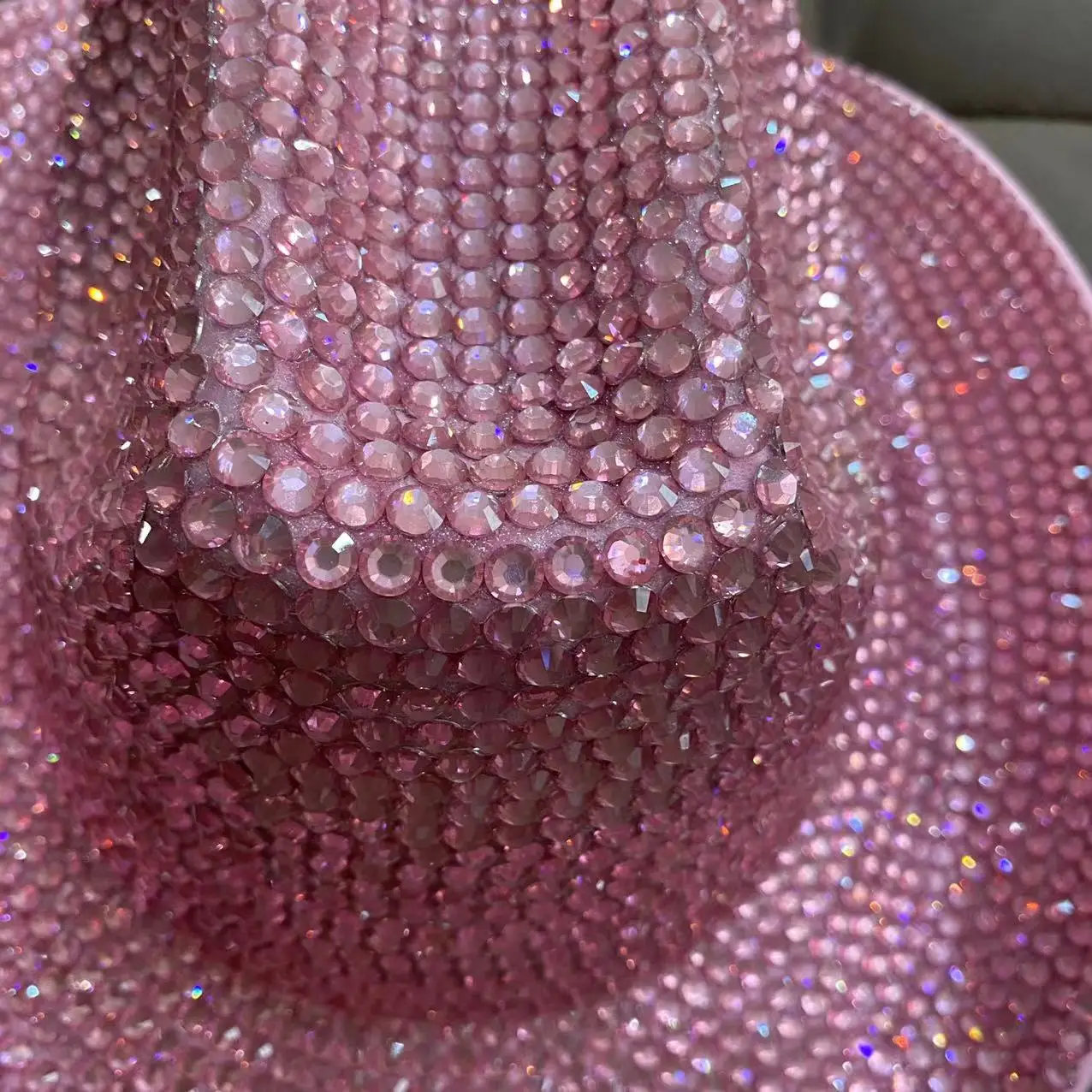 2023 Cowboy Hat Pink Rhinestone Thickened New Panama New Felt Hat Men's Jazz Hat Party Stage Performance Women шляпаженская