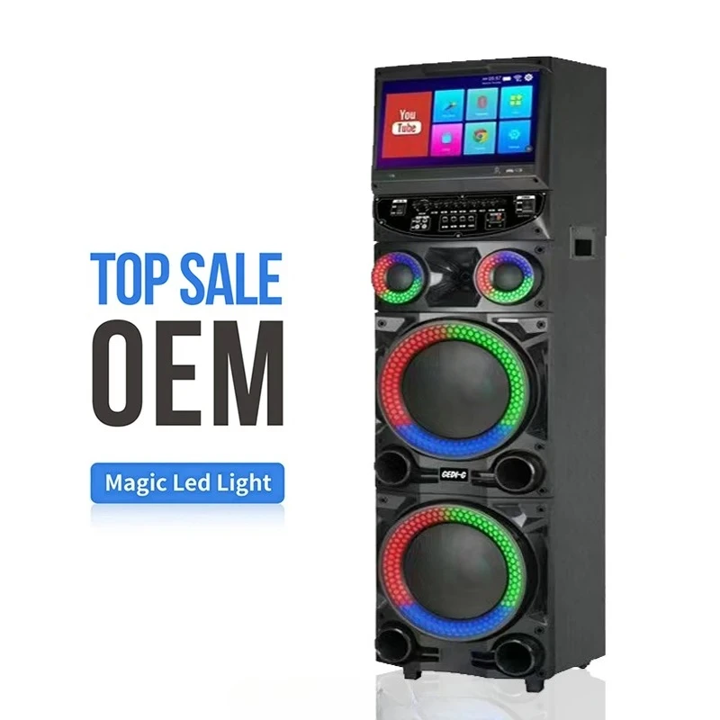 .Portable Karaoke Machine, GD-1415， Touch Screen, 15.4 Inches, Karaoke Sound System, Intelligent System, Colorful LED Lights