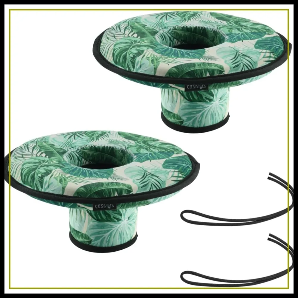 

Neoprene Floating Drink Holder for Pool Party, Hot Tub, Outdoor Water Fun (Medium, 2 Pack)