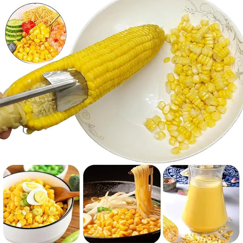 Stainless Steel Corn Planer Handle Corn Peeler Peel Separate Enjoy Fresh Corn With Minimal Effort No Dirty Hands Convenient Tool