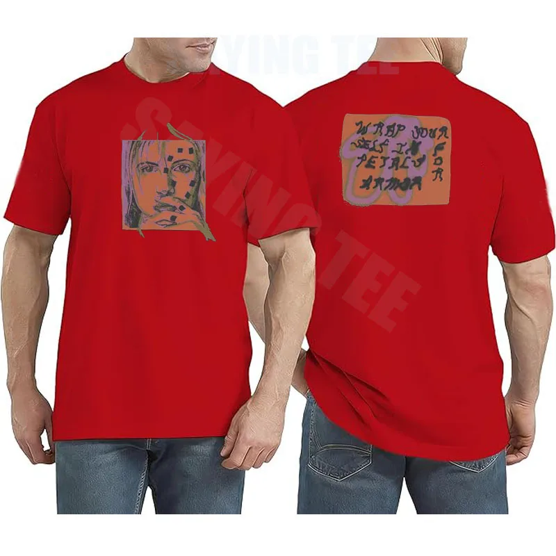 Hayley Williams T-Shirt Blütenblätter Skizzenkunst Grafik Vintage T-Shirt Rage Is A Quiet Retro-Stil Musikliebhaber Spruch T-Shirt Kurzarm – Detail 9