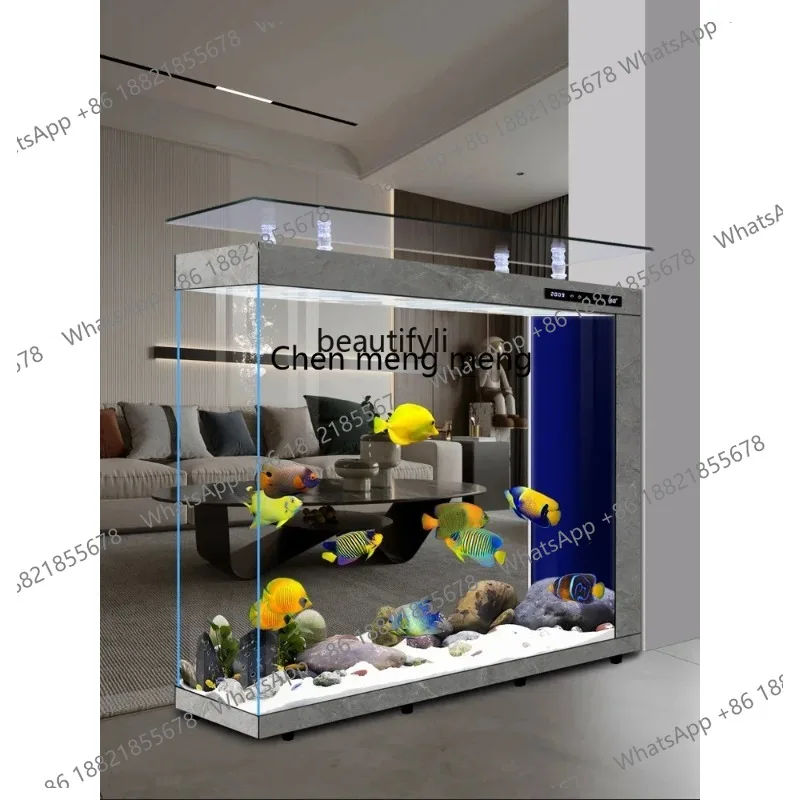 LHY26 ss Fish tank living room new intelligent partition entrance medium and large light luxury high-end floor rectangleSS 8617
