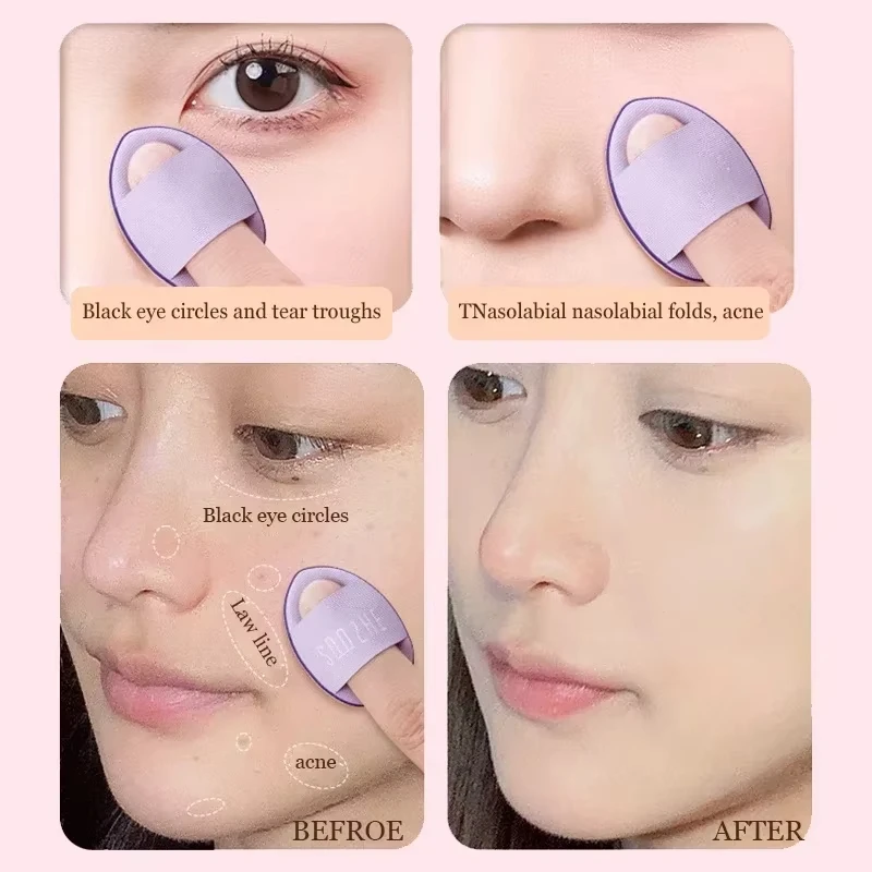 Mini soffio per dita da 5 pezzi per fondotinta, fondotinta cuscino, correttore viso, crema BB e strumenti per il trucco