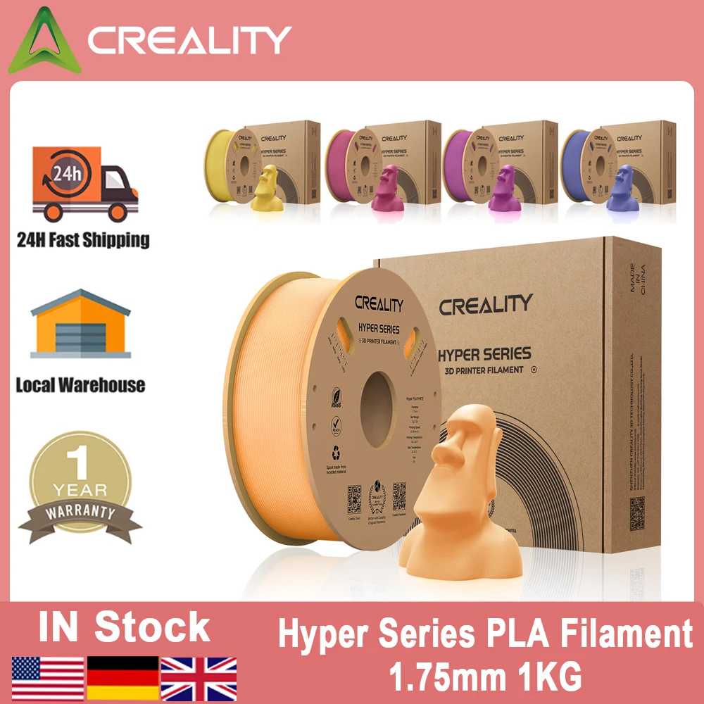 

Нить для 3D-принтера Creality Hyper PLA, высокоскоростная печать, аккуратная обмотка, прочная и крепкая прочность для Creality K1C