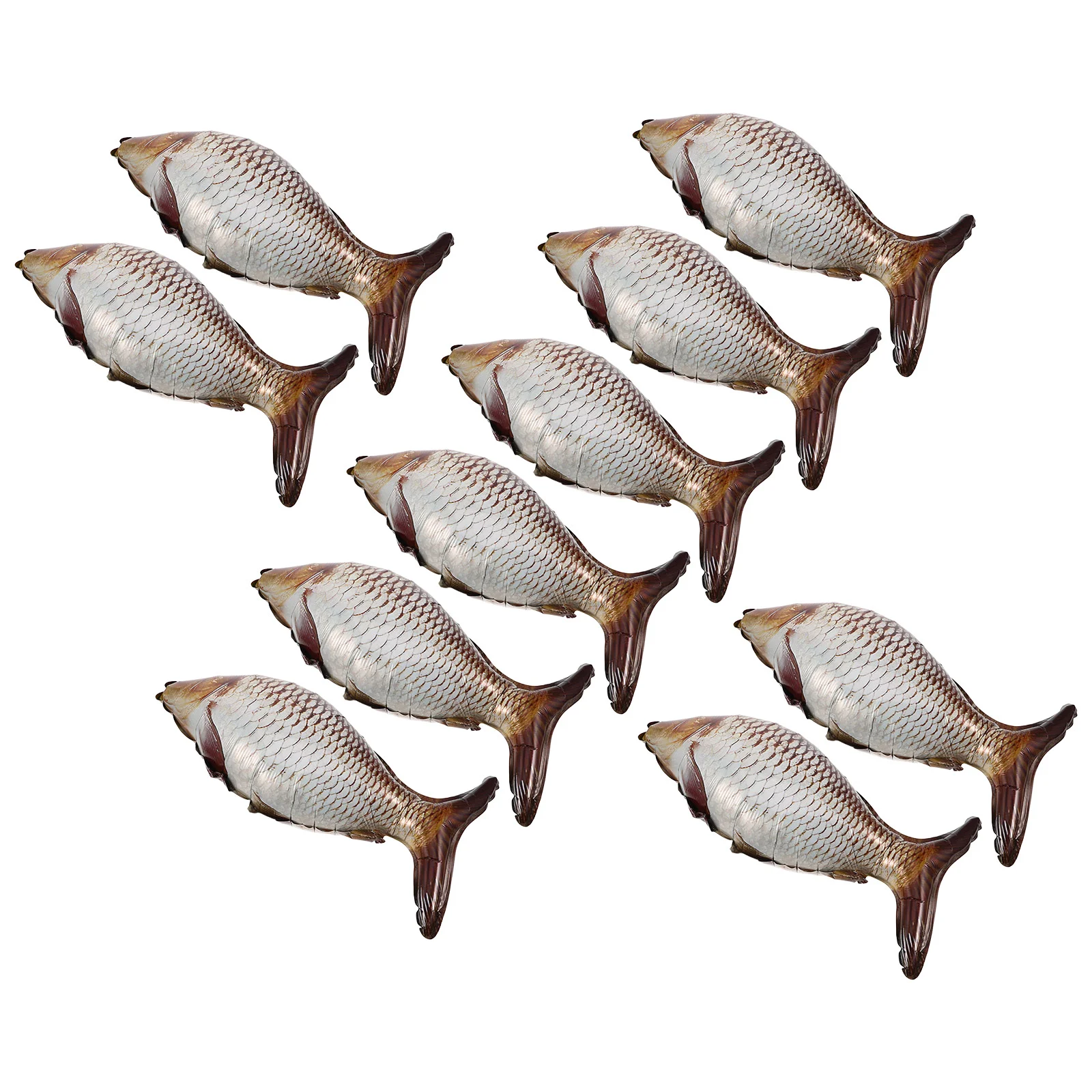 

6 Pcs Decorative Crucian Carp Balloon Animals Fish Balloons Bobber Aluminum Foil Happy Heavenly Birthday