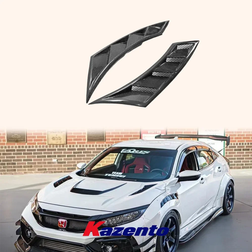 For Honda 16-18 10Th Gen Civic Fc Epa Front Fender Air Vent (Also Fit Fk7/8 Oe Fender) Carbon Fiber