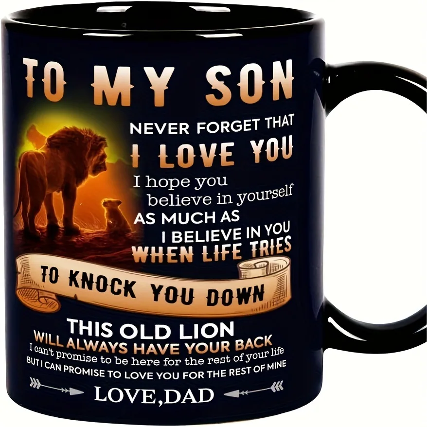 Black Creative Large Capacity Coffee Cup Light Luxury High End Feeling Mug with Handle