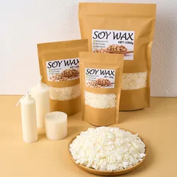 1 Pounds Pure White Soy Wax For DIY Handmade Candles Crafts 100% Additive-Free Scented Candle Raw Material Making Supplies Kit