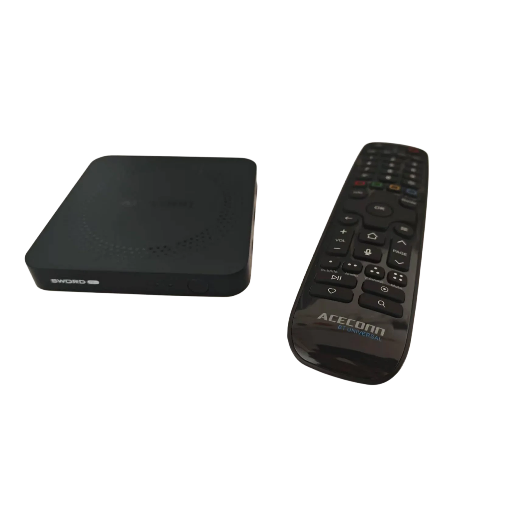 

ACECONN Sword Pro+ 4K TVONAIR3 Android 11 OS TV Box 2 ГБ 16 ГБ Dual WiFi BT Светодиодная подсветка Голосовой пульт дистанционного управления RCU TV Box
