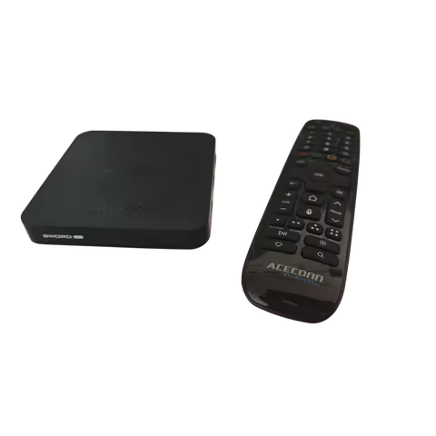 ACECONN Sword Pro+ 4K TVONAIR3 Android 11 OS TV Box 2GB 16GB Dual WiFi BT LED Backlight Voice Remote Control RCU TV Box