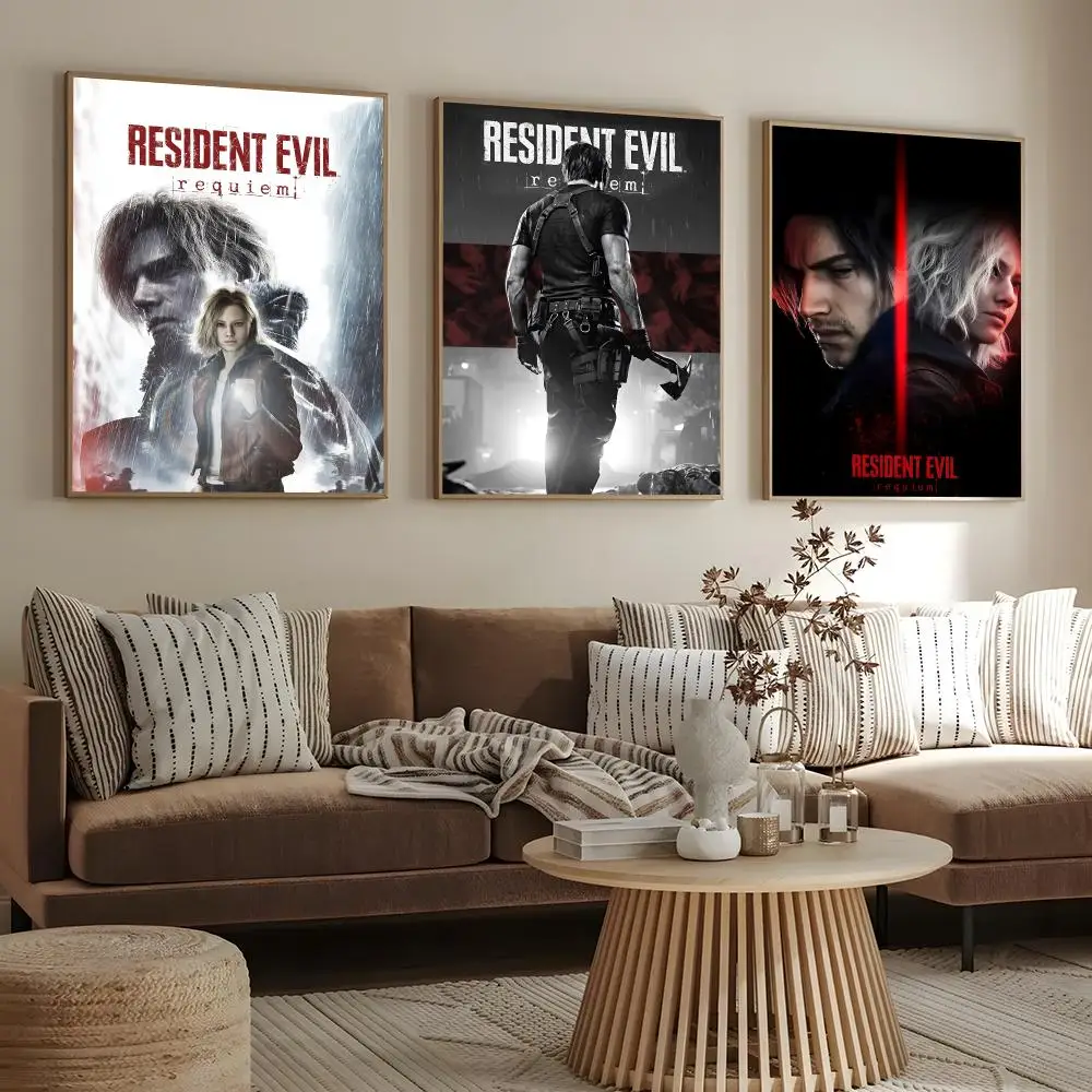 Game Resident Evil Requiem Poster Print Wall Art Pictures Canvas Painting Living Room Bedroom Home Decor