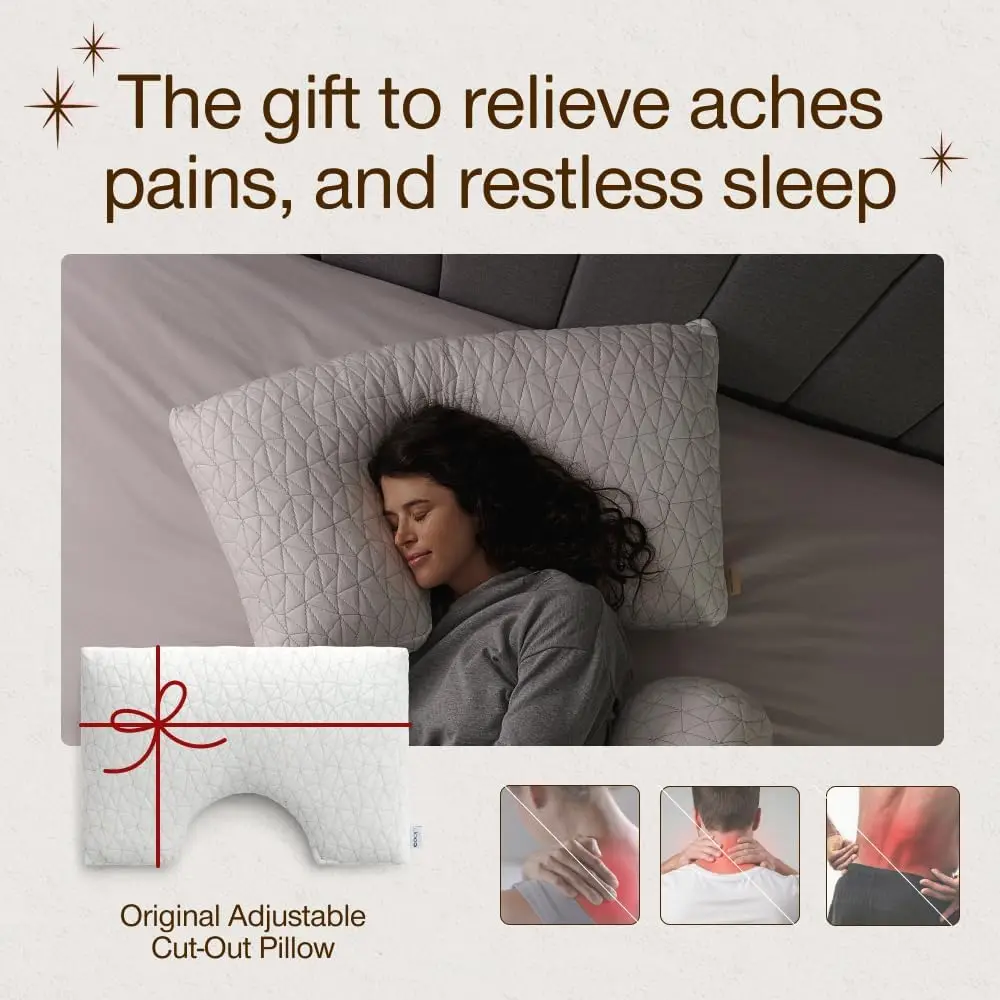 وسادة إسفنجية للذاكرة بحجم كوين، قابلة للتعديل لدعم الرقبة والرأس، نائمة جانبية متوسطة الحجم، CertiPUR-US/GREENGUARD Gold