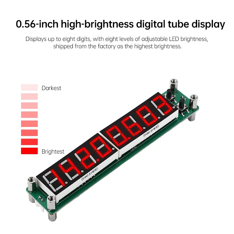 

Blue, Green Light Digital Cimometer 8-bit Rf Signal 0.56-inch Led Eight Level Adjustable Brightness 0.1mhz~1200mhz Dc 9-15v Red,