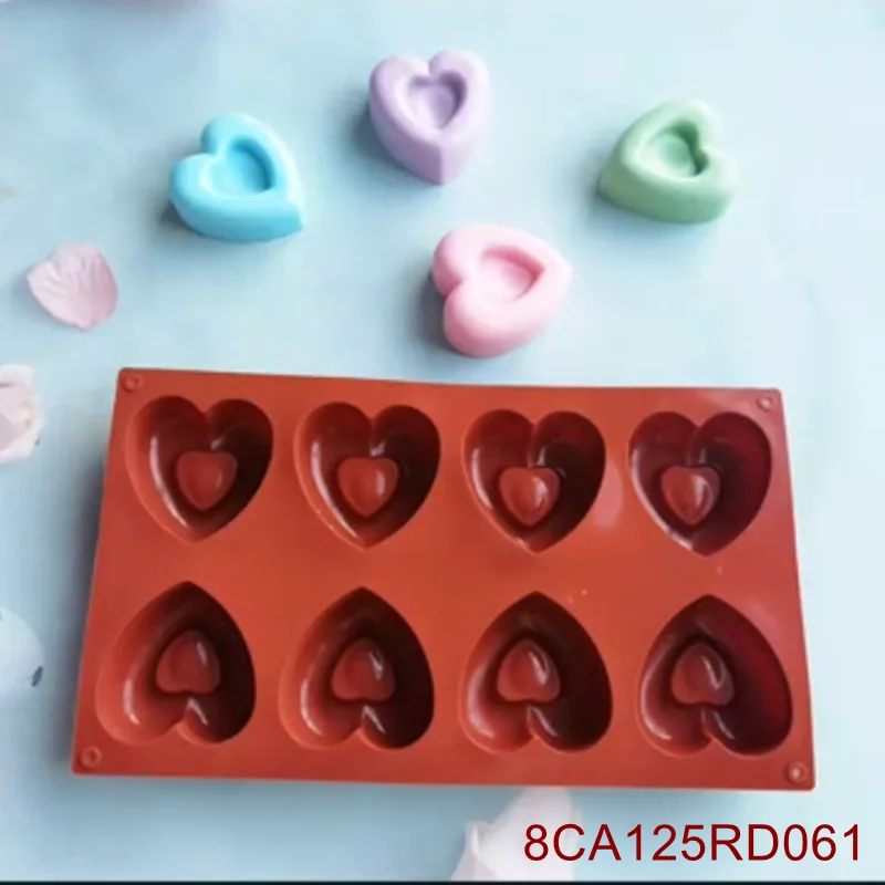 

1/2/4PCS ReadStar 8CA125RD061 8 Cavities Love Donuts Cake Silicone Mold 8 Holes Baking Mould DIY Soap Mold