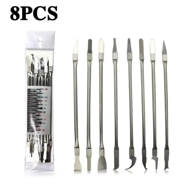 8Pcs CPU IC Glue Remover Set, Manual Chip Repair Tools for Cell Phone & Motherboard Electronics Maintenance
