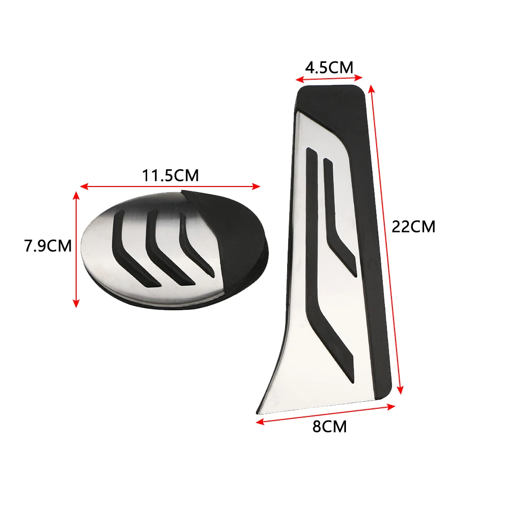 Car Pedals for BMW X1 X2 F48 F39 F45 F46 F40 LHD Foot Rest Pedal Pad Cover 216i 218i 220i 216d 218d 220d Active Gran Tourer