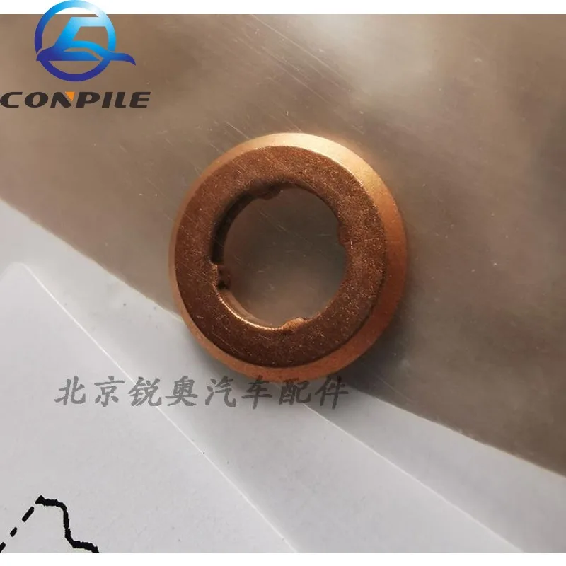 For Audi Q7 A6L Vw Touareg Porsche Cayenne Diesel Fuel Injector Copper Gasket Rubber Seal Ring Original