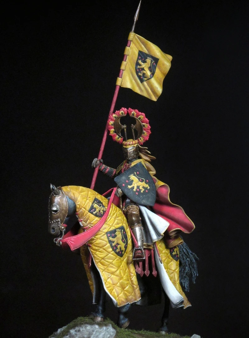 1/24 Scale 75mm DieCast Resin Figure Model Kit Ancient German Knight Hobby Miniature Toys Unassembled Unpainted DIY Diorama