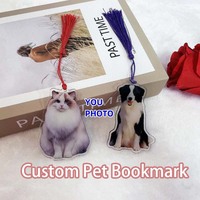 Custom Pet Bookmark Personalized Acrylic Dog Bookmark Memorial Gift Dog Lover Gift Custom Photo Bookmark with Tassel Acrylic