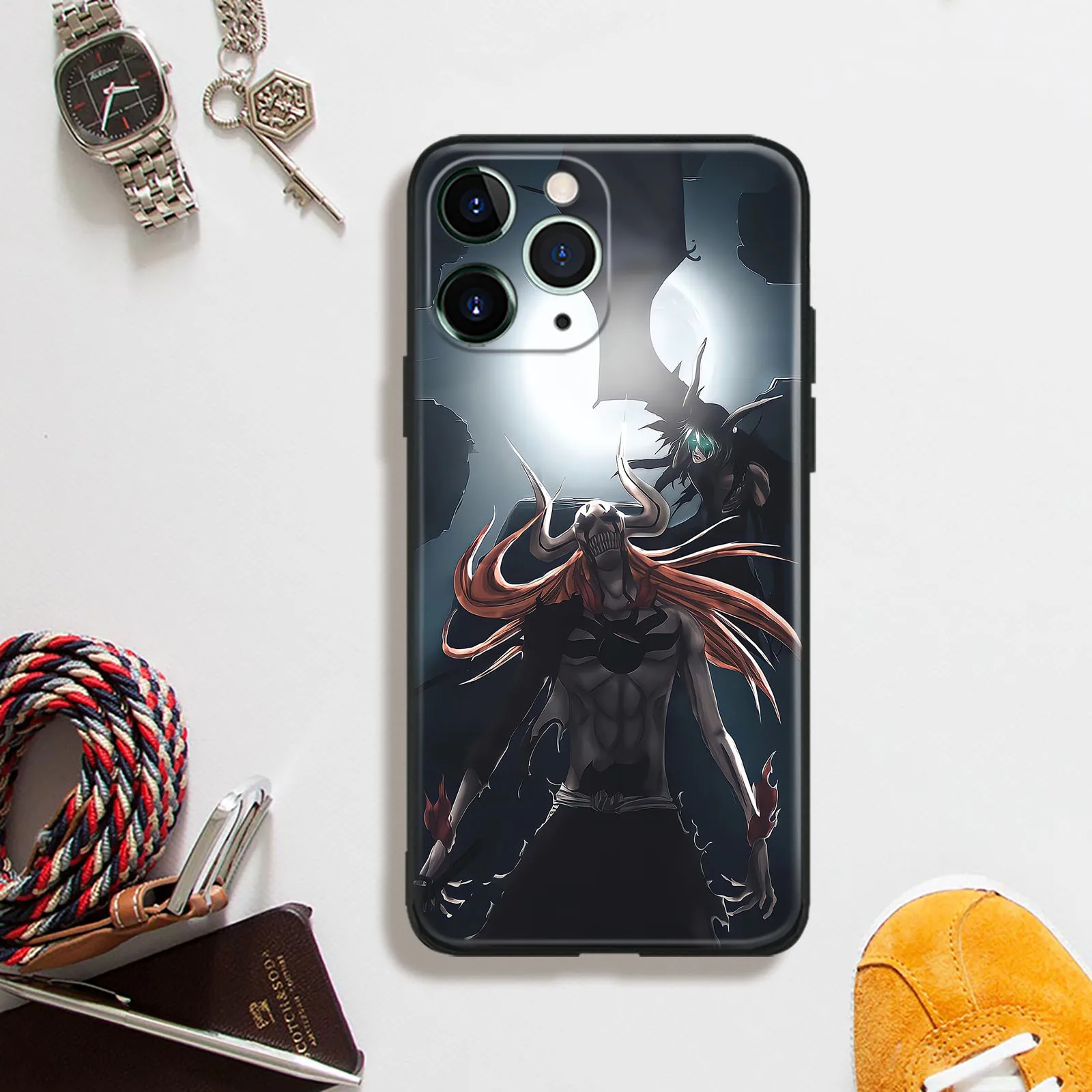 Ulquiorra Cifer Ichigo Anime Soft Silicone Glass Manga Phone Case for IPhone 16 15 14 11 Pro Max 12 13 Mini 7 8 15 16 Plus Xr Xs