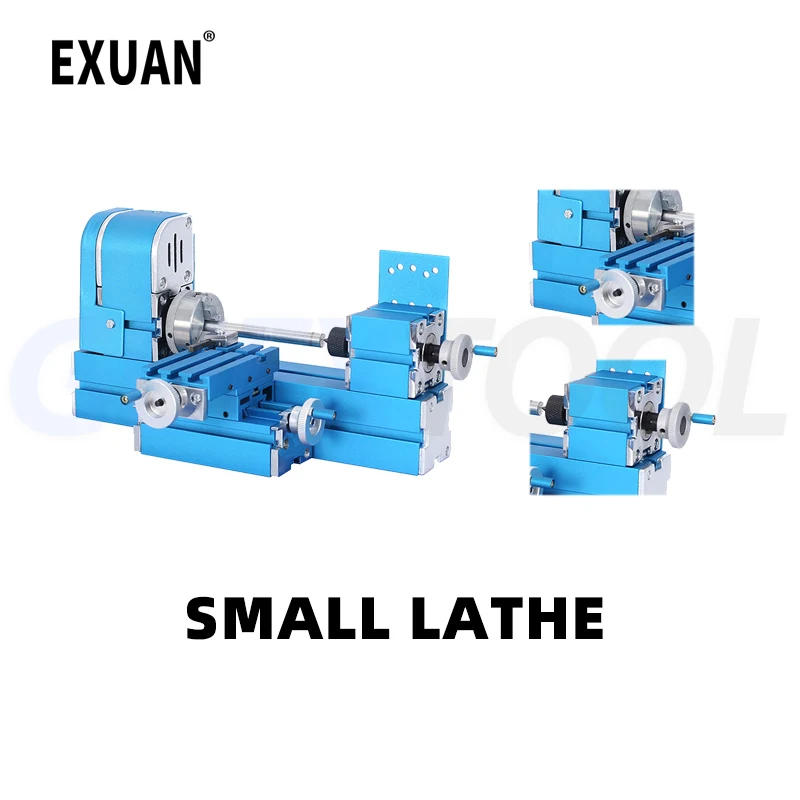 DIY Mini Metal Lathe Micro Universal Woodworking Lathe Metal Rotary Gong Machine Processing Teaching Mode Machine Tool W10003