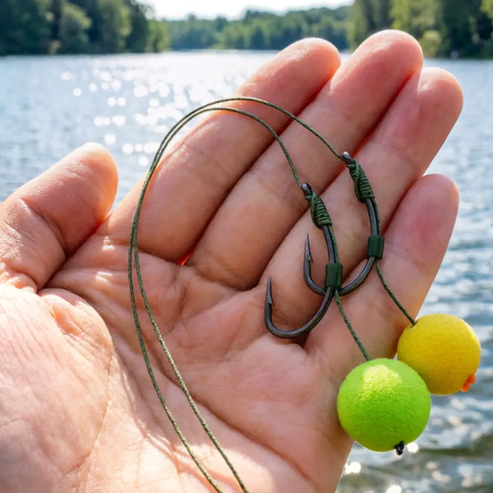 20m Karpfen-Angelschnur, weiche Geflechtschnur, Hakenverbindung, Method Feeder Boilie Fishing Hair Rig Zubehör, 20/25/35LB, 12-fädige Schnur – Detail 6