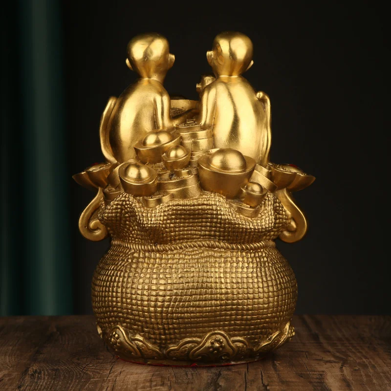 Cornucopia Copper Monkey Zodiac Ornament, Pure Brass Mascot For Housewarming, Living Room, Entryway Decoration, Home Decor
