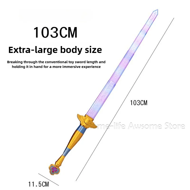 Rumi Sword With Symbol Outfits Roleplay Scalable Purple Long Sword Cosplay Prop Women Men Carnival Costume Accessories