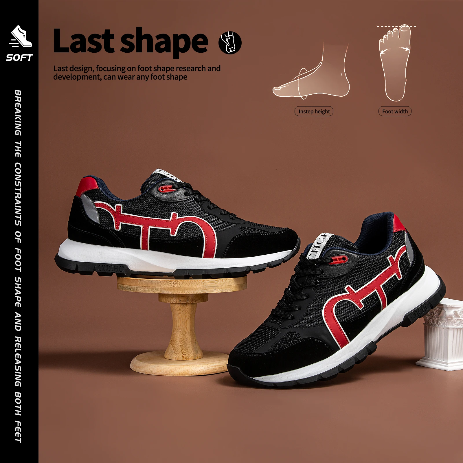 Men's Vulcanized Shoes 2026 New Bone Correction Sports Shoes Outdoor Walking Shoes 48EUR