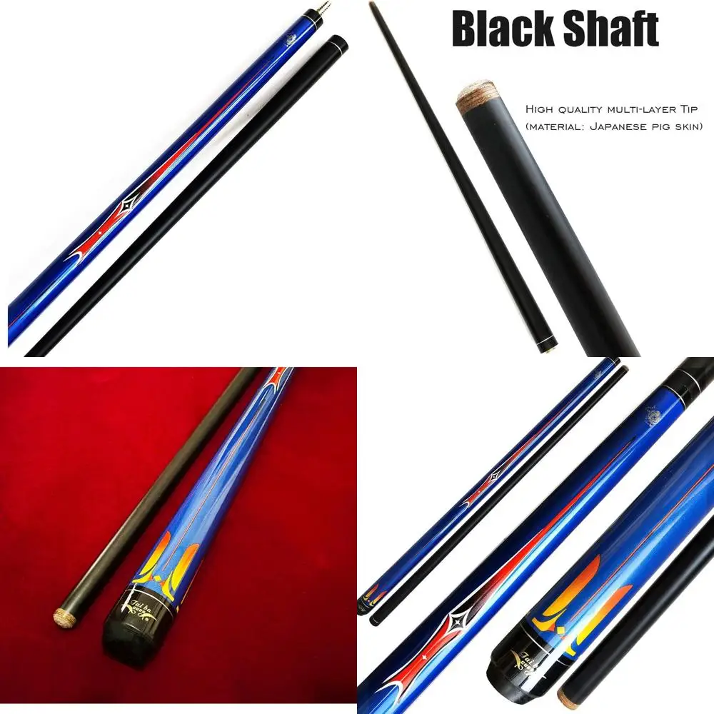 

Юниорский бильярдный кий из 2 частей с наконечником 13 мм, длина 48, кленовый стержень, 18–19 унций, варианты синего или черного цвета