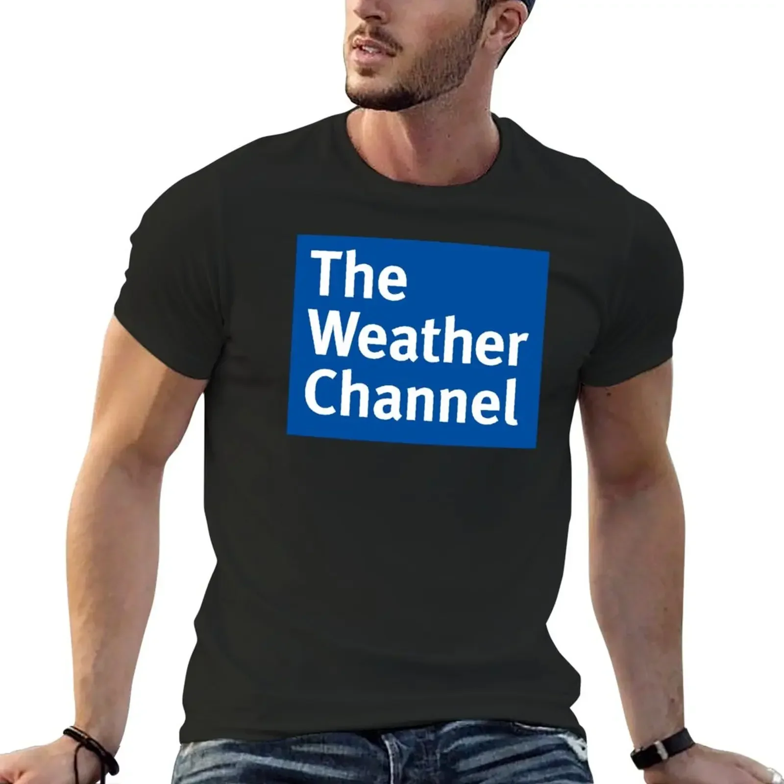 The Weather Channel T-Shirt customs design your own kawaii clothes black t shirts for men